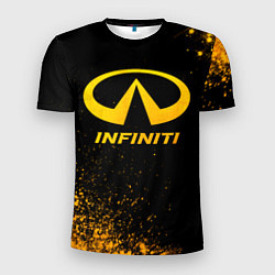 Мужская спорт-футболка Infiniti - gold gradient