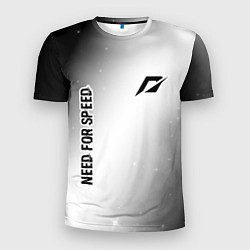 Мужская спорт-футболка Need for Speed glitch на светлом фоне: надпись, си