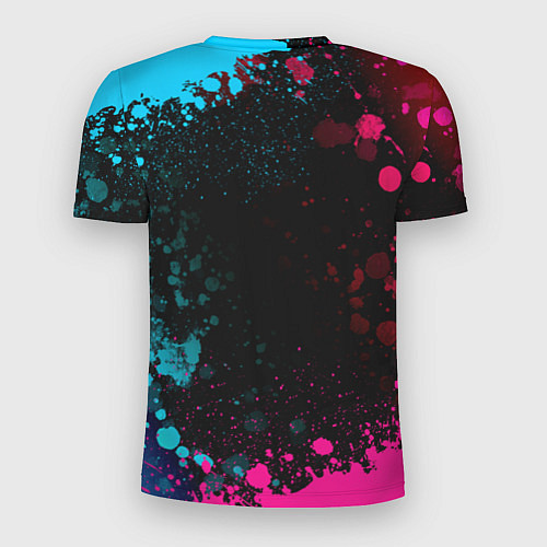 Мужская спорт-футболка Limp Bizkit - neon gradient / 3D-принт – фото 2