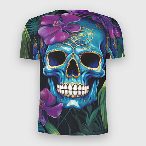 Мужская спорт-футболка Череп в джунглях / 3D-принт – фото 2