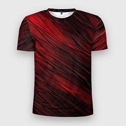 Футболка спортивная мужская Black red texture, цвет: 3D-принт