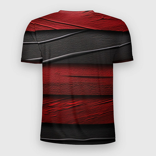 Мужская спорт-футболка Black red texture / 3D-принт – фото 2
