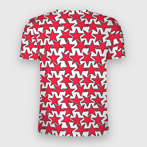 Мужская спорт-футболка Ретро звёзды красные / 3D-принт – фото 2