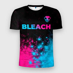 Мужская спорт-футболка Bleach - neon gradient: символ сверху