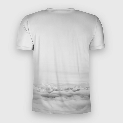 Мужская спорт-футболка Орёл в облаках черно-белый / 3D-принт – фото 2
