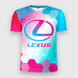 Мужская спорт-футболка Lexus neon gradient style