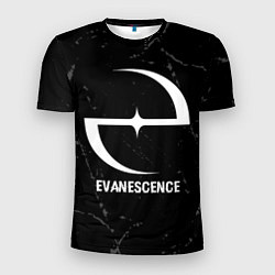 Футболка спортивная мужская Evanescence glitch на темном фоне, цвет: 3D-принт