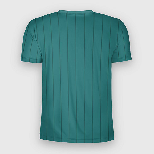 Мужская спорт-футболка Полосатый благородны зелёный / 3D-принт – фото 2