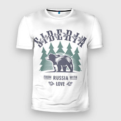 Мужская спорт-футболка Сибирь - из России с любовью