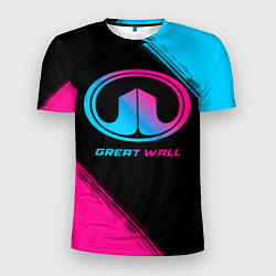 Мужская спорт-футболка Great Wall - neon gradient