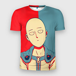 Футболка спортивная мужская Saitama hero face, цвет: 3D-принт