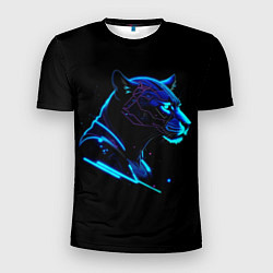 Мужская спорт-футболка Пантера киберпан