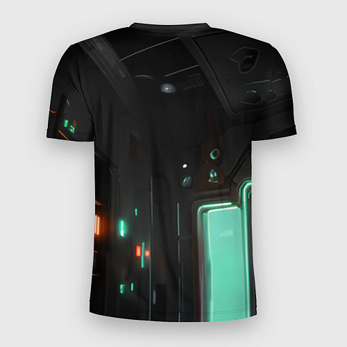 Мужская спорт-футболка Красивая девушка киберпанк / 3D-принт – фото 2