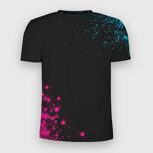 Мужская спорт-футболка Breaking Benjamin - neon gradient: надпись, символ / 3D-принт – фото 2