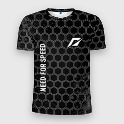 Мужская спорт-футболка Need for Speed glitch на темном фоне: надпись, сим