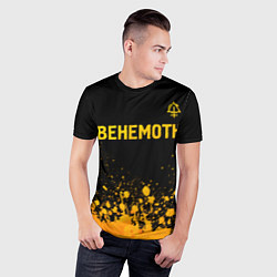 Футболка спортивная мужская Behemoth - gold gradient: символ сверху, цвет: 3D-принт — фото 2