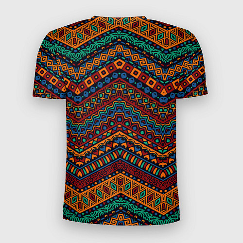 Мужская спорт-футболка Этнический орнамент зигзаги / 3D-принт – фото 2