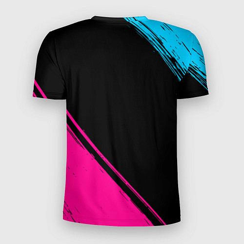 Мужская спорт-футболка Akira - neon gradient: надпись, символ / 3D-принт – фото 2