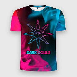 Мужская спорт-футболка Dark Souls - neon gradient