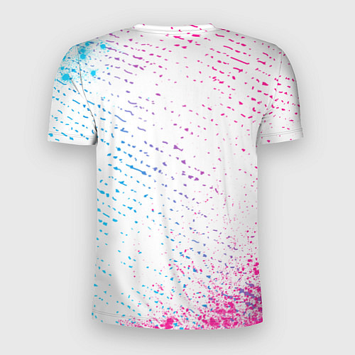 Мужская спорт-футболка Skyrim neon gradient style / 3D-принт – фото 2