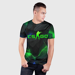 Футболка спортивная мужская CS GO dark green, цвет: 3D-принт — фото 2