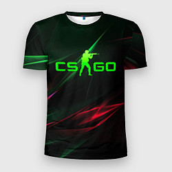 Мужская спорт-футболка CSGO green logo