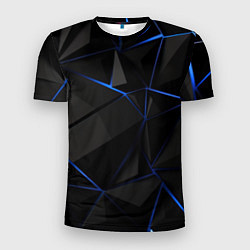 Футболка спортивная мужская Black blue style, цвет: 3D-принт