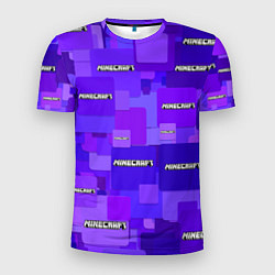 Мужская спорт-футболка Minecraft pattern logo