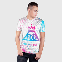 Футболка спортивная мужская Fall Out Boy neon gradient style, цвет: 3D-принт — фото 2