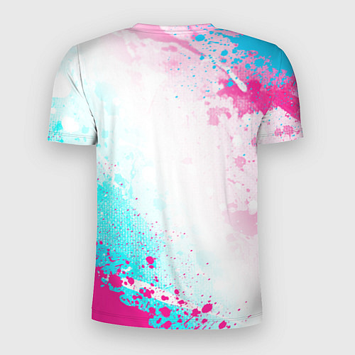 Мужская спорт-футболка The Offspring neon gradient style: надпись, символ / 3D-принт – фото 2