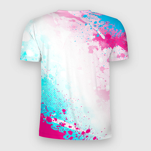 Мужская спорт-футболка The Offspring neon gradient style: надпись, символ / 3D-принт – фото 2