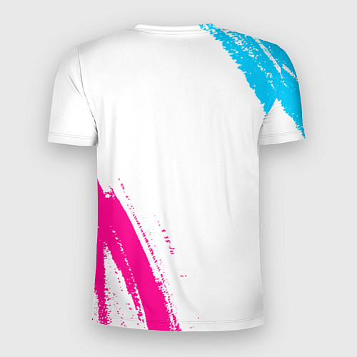 Мужская спорт-футболка Nine Inch Nails neon gradient style: надпись, симв / 3D-принт – фото 2