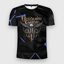 Футболка спортивная мужская Baldurs Gate 3 black blue, цвет: 3D-принт
