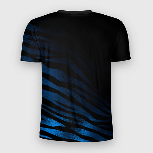Мужская спорт-футболка Baldurs Gate 3 logo blue geometry / 3D-принт – фото 2