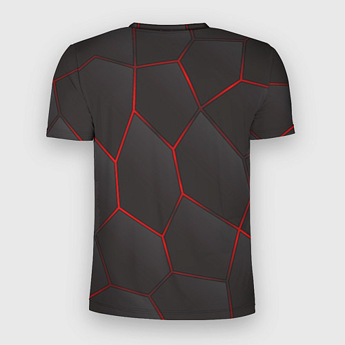 Мужская спорт-футболка Baldurs Gate 3 logo red black geometry / 3D-принт – фото 2