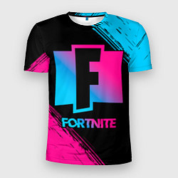 Мужская спорт-футболка Fortnite - neon gradient