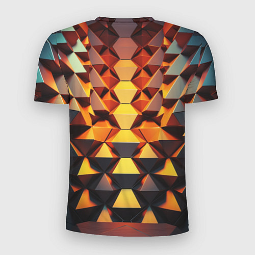 Мужская спорт-футболка Объемные кубы полигон / 3D-принт – фото 2
