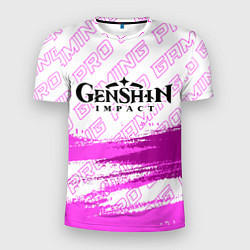Футболка спортивная мужская Genshin Impact pro gaming: символ сверху, цвет: 3D-принт