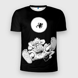 Мужская спорт-футболка Луффи и гир 5 на луне