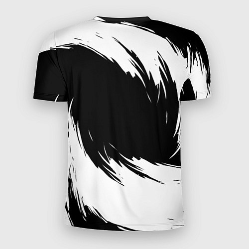 Мужская спорт-футболка Alpina - белые завихрения / 3D-принт – фото 2