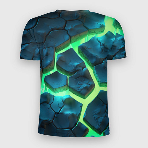 Мужская спорт-футболка CS GO green texture logo / 3D-принт – фото 2