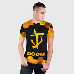 Футболка спортивная мужская Doom - gold gradient, цвет: 3D-принт — фото 2