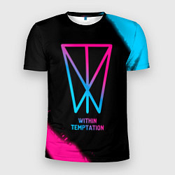 Мужская спорт-футболка Within Temptation - neon gradient