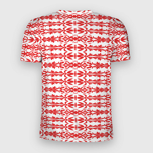 Мужская спорт-футболка Красно-белый батик / 3D-принт – фото 2