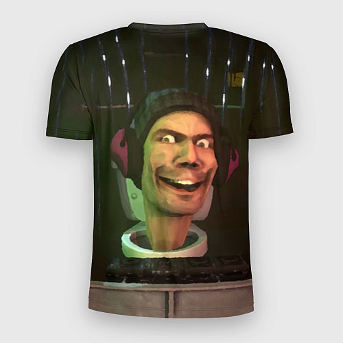 Мужская спорт-футболка Skibidi Toilet Dj / 3D-принт – фото 2