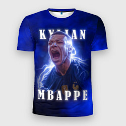 Футболка спортивная мужская Килиан Мбаппе сборная Франции, цвет: 3D-принт