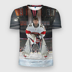Футболка спортивная мужская Sergey Bobrovsky - Florida panthers - hockey, цвет: 3D-принт
