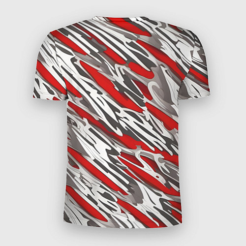 Мужская спорт-футболка Красные полосы за субстанцией / 3D-принт – фото 2