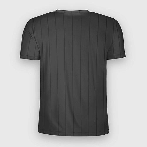 Мужская спорт-футболка Насыщенный серый полосатый / 3D-принт – фото 2