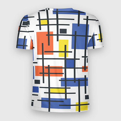 Мужская спорт-футболка Разноцветные прямоугольники / 3D-принт – фото 2